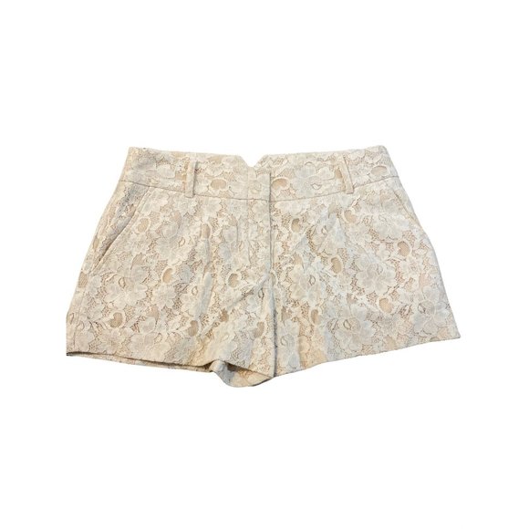 BCBG Pants - BCBG Shorts S Pia Ivory  Floral lace 67% cotton 35% nylon